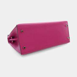 Pre Owned Hermes Rose Pourpre Epsom Sellier Kelly 28