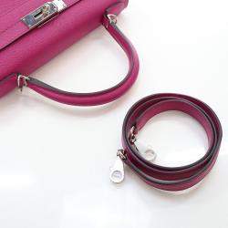 Pre Owned Hermes Rose Pourpre Epsom Sellier Kelly 28