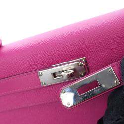 Pre Owned Hermes Rose Pourpre Epsom Sellier Kelly 28