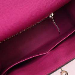 Pre Owned Hermes Rose Pourpre Epsom Sellier Kelly 28