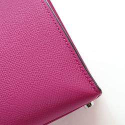 Pre Owned Hermes Rose Pourpre Epsom Sellier Kelly 28