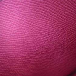 Pre Owned Hermes Rose Extreme Epsom Constance Wallet To Go