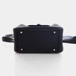 Pre Owned Hermes Noir Clemence Mini Lindy 20