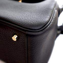 Pre Owned Hermes Noir Clemence Mini Lindy 20