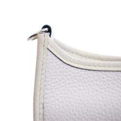 Pre Owned Hermes New White Clemence Evelyne TPM 16