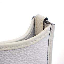 Pre Owned Hermes New White Clemence Evelyne TPM 16