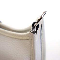 Pre Owned Hermes New White Clemence Evelyne TPM 16
