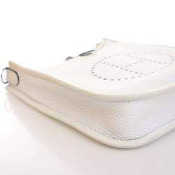 Pre Owned Hermes New White Clemence Evelyne TPM 16