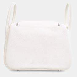مملوكة مسبقًا Hermes New White Clemence Mini Lindy
