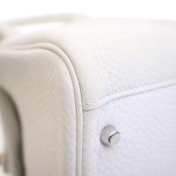 مملوكة مسبقًا Hermes New White Clemence Mini Lindy