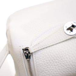 مملوكة مسبقًا Hermes New White Clemence Mini Lindy
