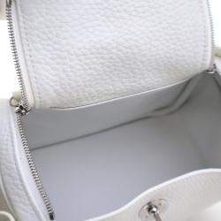 مملوكة مسبقًا Hermes New White Clemence Mini Lindy