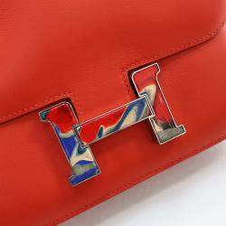 مملوكة مسبقًا حقيبة هيرميس كونستانس 18 ميني سويفت ماربل كابوسين