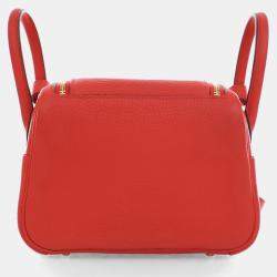 مملوكة مسبقًا Hermes Rouge De Coeur Clemence Mini Lindy 20
