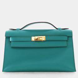 مملوكة مسبقًا Hermes Bleu Paon Swift Kelly Pochette
