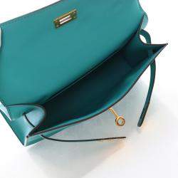 مملوكة مسبقًا Hermes Bleu Paon Swift Kelly Pochette