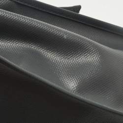 Pre Owned Hermès Herbag Zip 31 Ardoise/Black Coated Canvas and Leather Bag