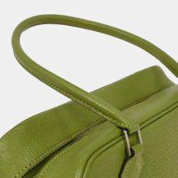 Pre Owned Hermes Anis Green Chevre Myzore Mini Plume Handbag