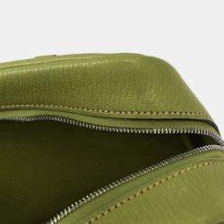 Pre Owned Hermes Anis Green Chevre Myzore Mini Plume Handbag