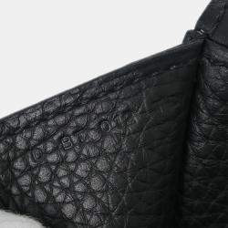 Pre Owned Hermes Halzan 31 Black Taurillon Clémence Leather Tote Bag