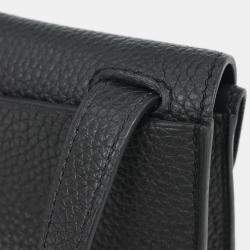 Pre Owned Hermes Halzan 31 Black Taurillon Clémence Leather Tote Bag