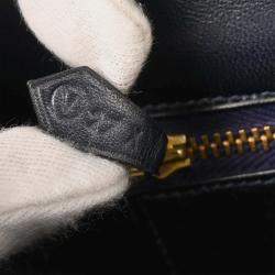 Pre Owned Hermes Blue Ocean Box Calf Frigate Handbag