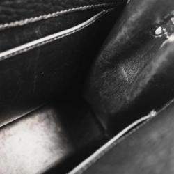 Pre Owned Hermes Kelly Sport PM Black Fjord Leather Shoulder Bag