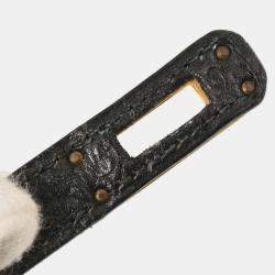 Pre Owned Hermes Kelly Sport PM Black Fjord Leather Shoulder Bag