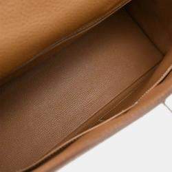 Pre Owned Hermes Kelly 32 Sellier 2way Gold Togo  Handbag