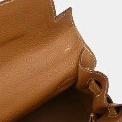 Pre Owned Hermes Kelly 32 Sellier 2way Gold Togo  Handbag