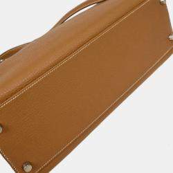 Pre Owned Hermes Kelly 32 Sellier 2way Gold Togo  Handbag