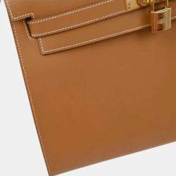 Pre Owned Hermes Kelly 32 Sellier  Natural Vache Handbag