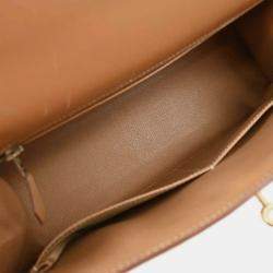 Pre Owned Hermes Kelly 32 Sellier  Natural Vache Handbag