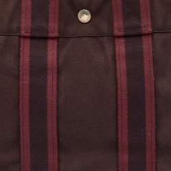 مملوكة مسبقًا حقيبة يد هيرمس فور تاهو بي إم قماش بورجوندي