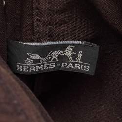 مملوكة مسبقًا حقيبة يد هيرمس فور تاهو بي إم قماش بورجوندي