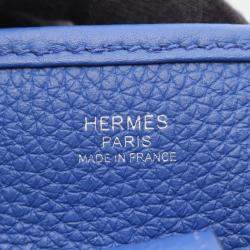 Pre Owned حقيبة هيرمس إيفلين 3 تروا PM جلد توريلون كليمونس كتف زرقاء