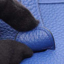 Pre Owned حقيبة هيرمس إيفلين 3 تروا PM جلد توريلون كليمونس كتف زرقاء