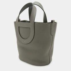Pre Owned Hermes In The Loop 18 Grimayer Gray Taurillon Clemence Leather Handbag 