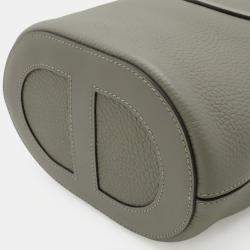 Pre Owned Hermes In The Loop 18 Grimayer Gray Taurillon Clemence Leather Handbag 