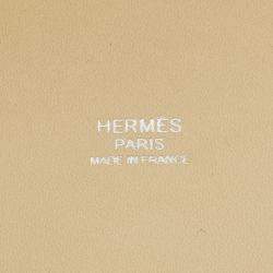 مملوكة مسبقًا حقيبة هيرمس بيكوتين لوك كارجو 20 صفراء عاجي جاون سيترون ناتا جلد سويفت وقماش جولين