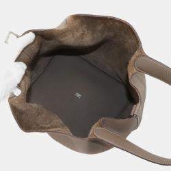 Pre Owned Hermes Picotin Lock 26 Taurillon Clemence Etoupe Leather Handbag