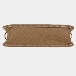 Pre Owned حقيبة هيرمس إيفلين تي بي إم كتف بني توغو إيتوب