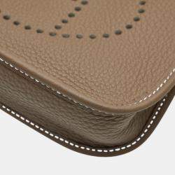 Pre Owned حقيبة هيرمس إيفلين تي بي إم كتف بني توغو إيتوب