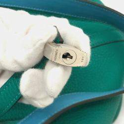 Pre Owned حقيبة هيرمس بيكوتين لوك إكلات دي جلد توريليون كليمونس لون أخضر فيرون كبير 22