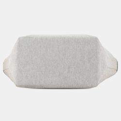 Pre Owned Hermes Steeple 28 Handbag Tote Bag Grey Black Toile H Swift Leather