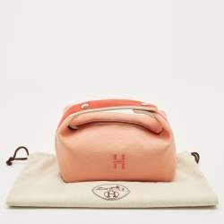 Pre Owned Hermes Bride-a-Brac Small Goyave Toile H Canvas Case