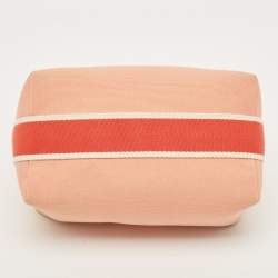 Pre Owned Hermes Bride-a-Brac Small Goyave Toile H Canvas Case