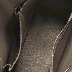 مملوكة مسبقًا Hermes Etoupe Taurillon Clemence Leather Palladium Finish Jypsiere 28 Bag