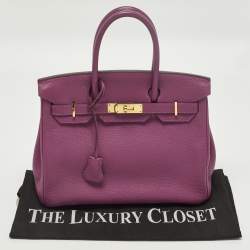 مملوكة مسبقًا حقيبة هيرمس بيركين 30 جلد توغو انيمو�ر إكسسوار مطلي ذهبي