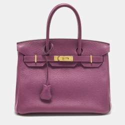 مملوكة مسبقًا حقيبة هيرمس بيركين 30 جلد توغو انيمور إكسسوار مطلي ذهبي